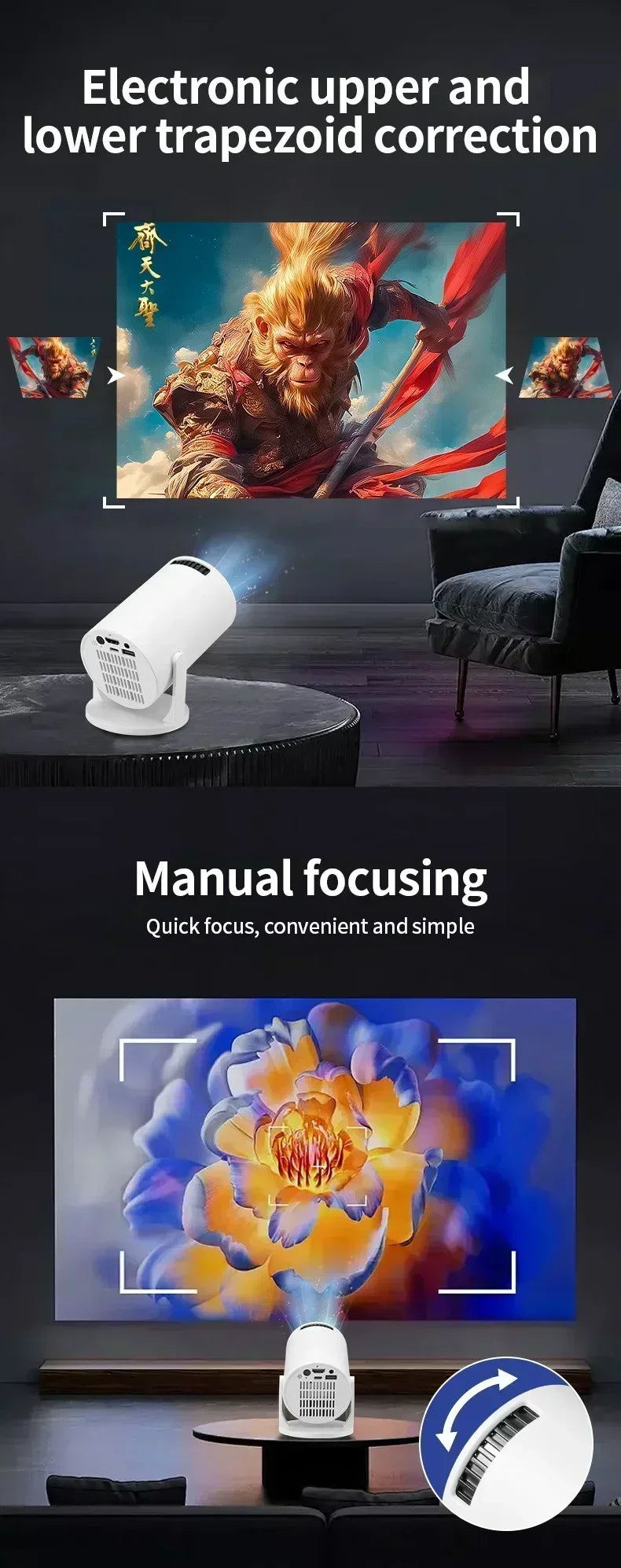 Nania™ Projector 4K Android 11 HY300