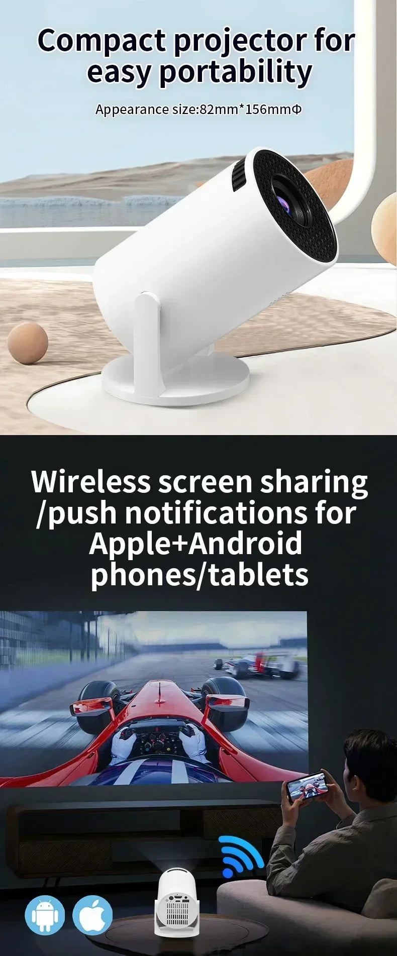 Nania™ Projector 4K Android 11 HY300